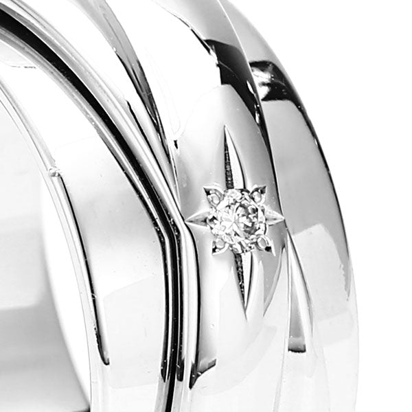 BJ-G34P4829 Cross Solitaire Diamond Turning Ring