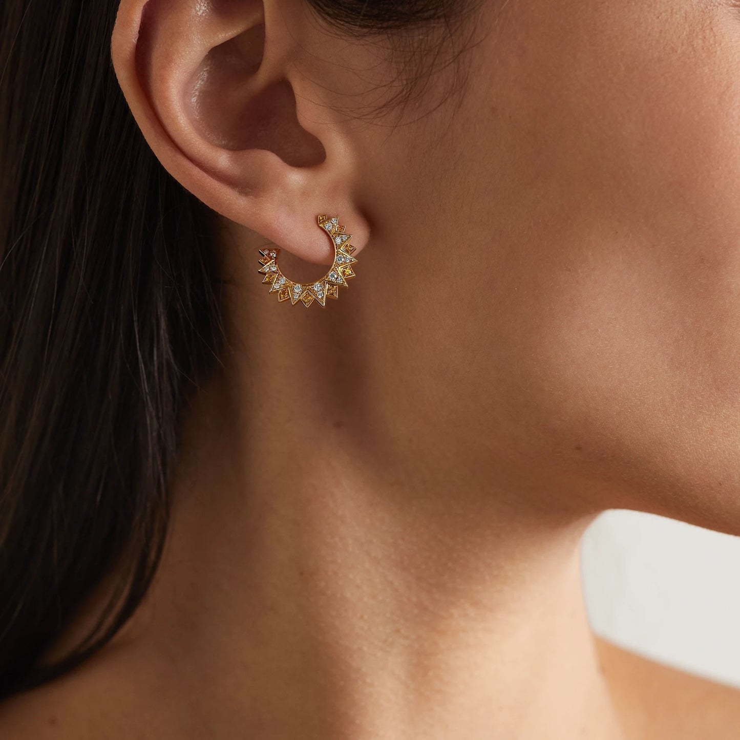 BJ-G38R7500 sunflower earrings