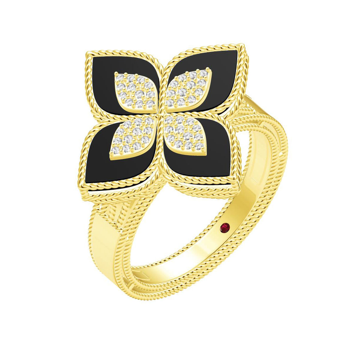 LBT-JU654821 twisted rope four-leaf clover 20mm ring