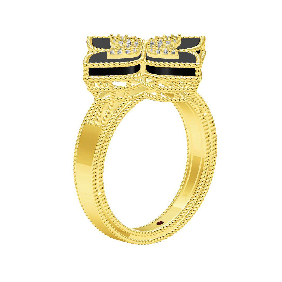 LBT-JU654821 twisted rope four-leaf clover 20mm ring