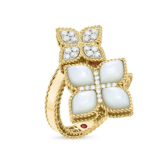 LBT-ADV888RI1571扭绳贝母半钻四叶草戒指