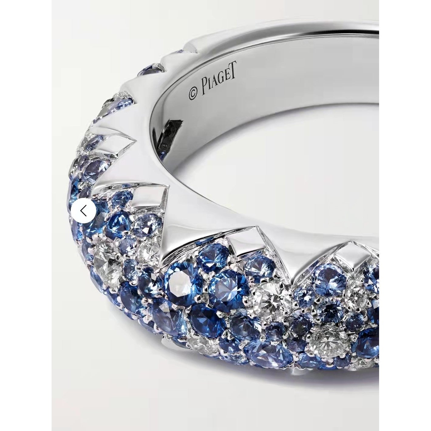 BJ-G34R0900 Narrow Solar System Wave Half Diamond Ring