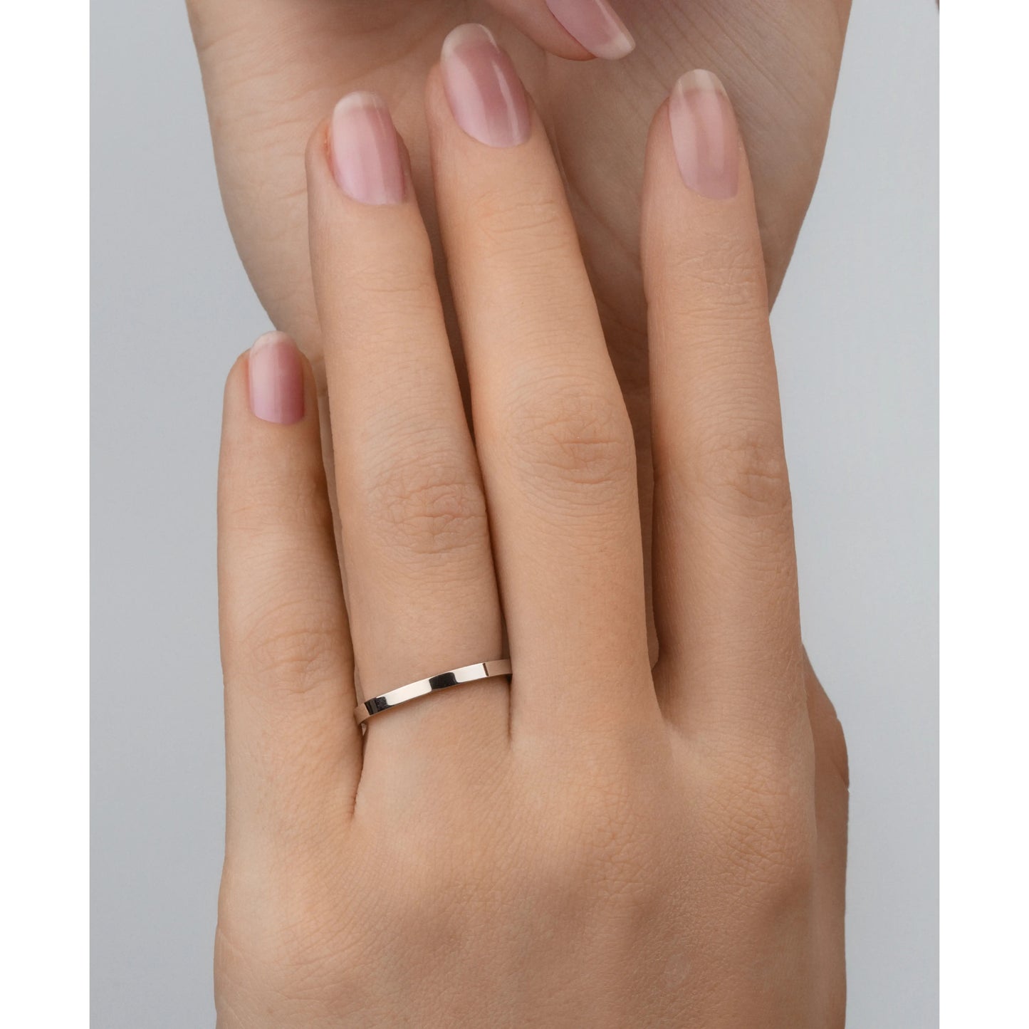 BJ-G34LT200 narrow version flat gold bar ring 1.8mm