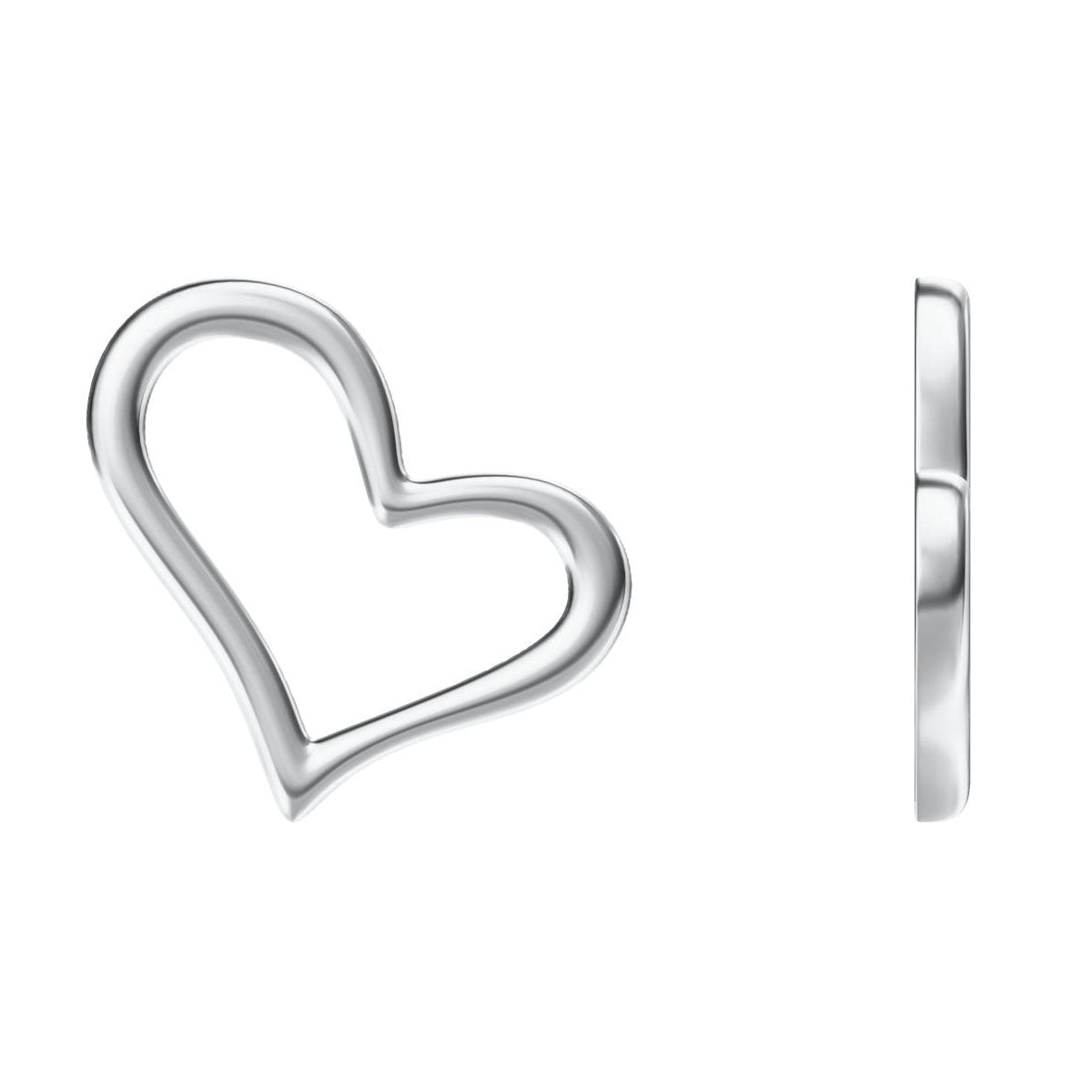 BJ-G33E8562 light gold heart-shaped earrings