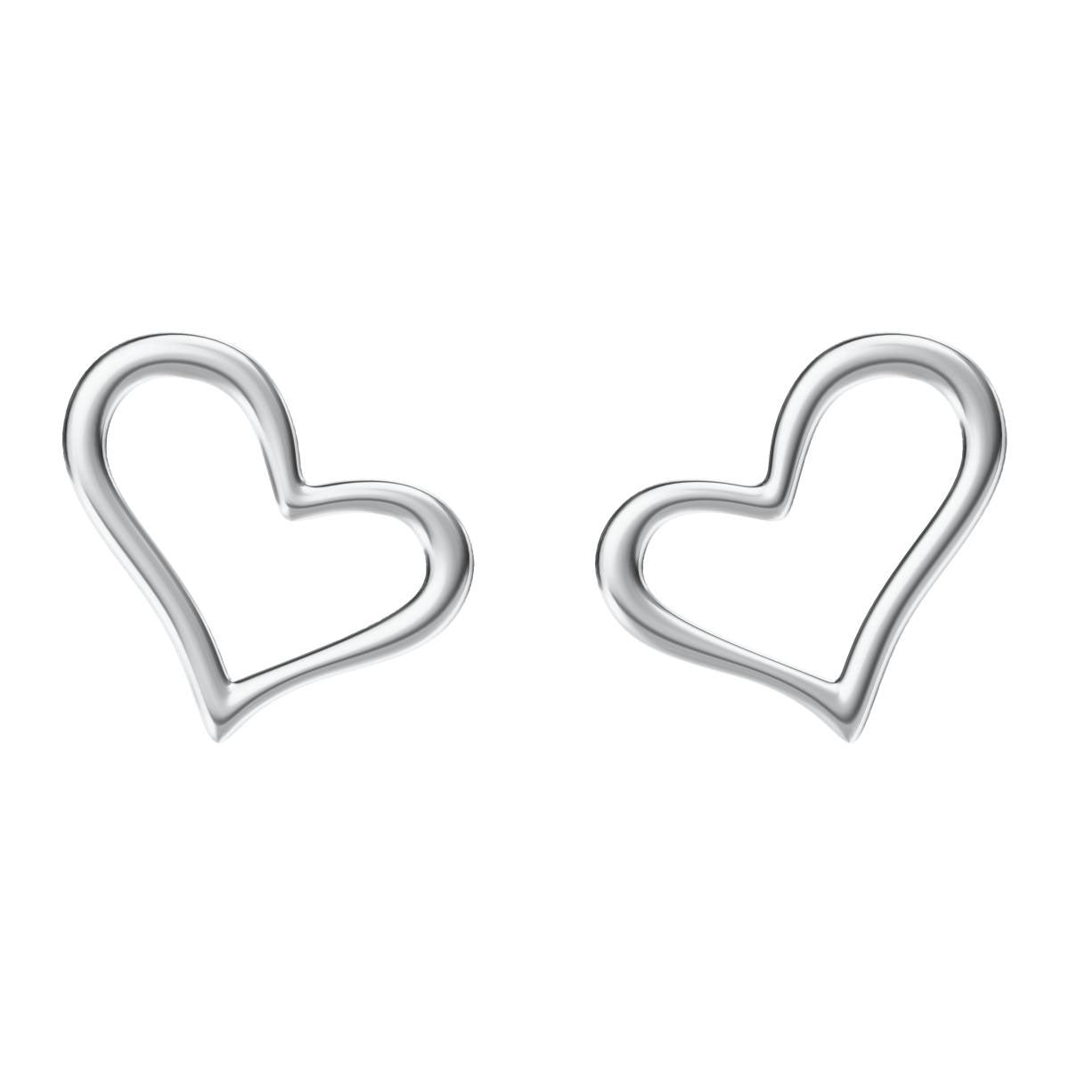 BJ-G33E8562 light gold heart-shaped earrings