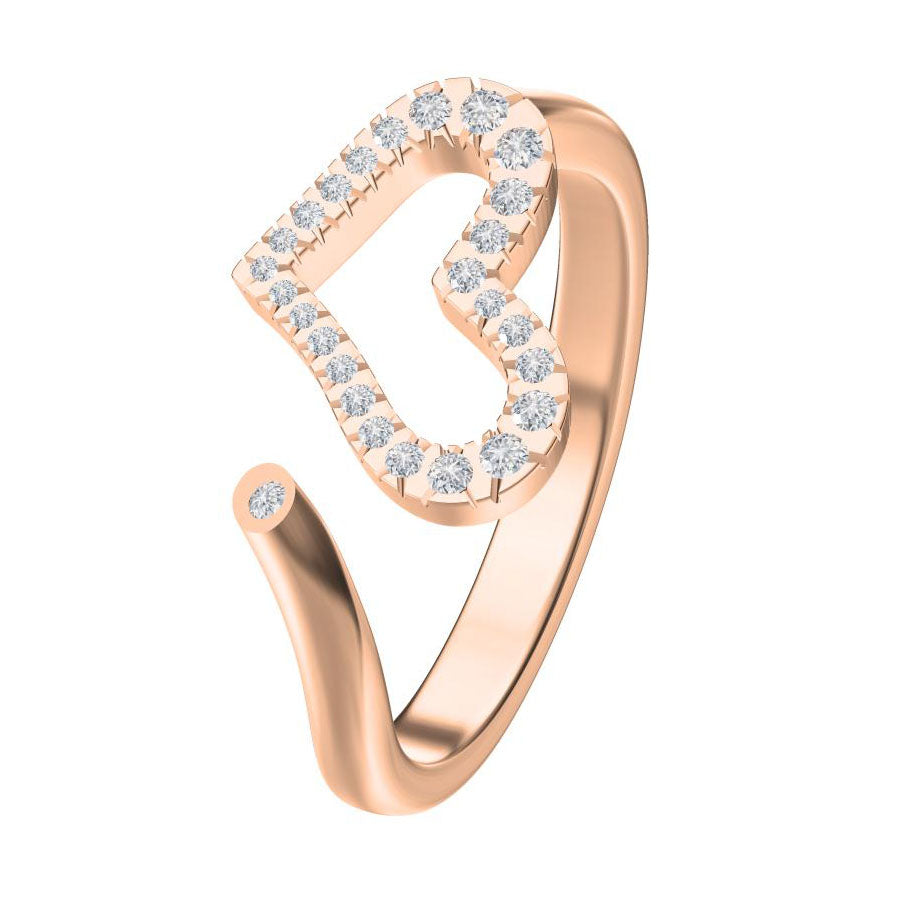 BJ-G33R3621 heart-shaped open ring