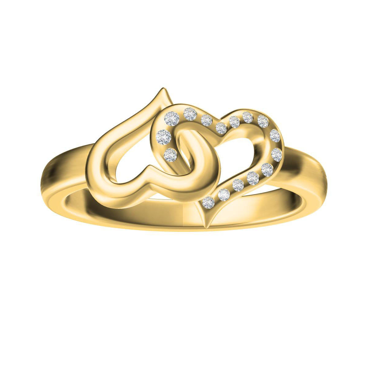 BJ-G33R3622 double heart-shaped ring