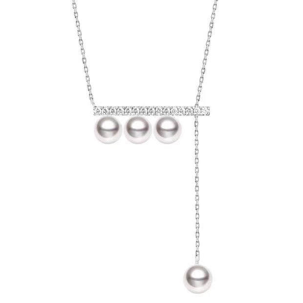 TSQ-275 rectangular bar beaded necklace