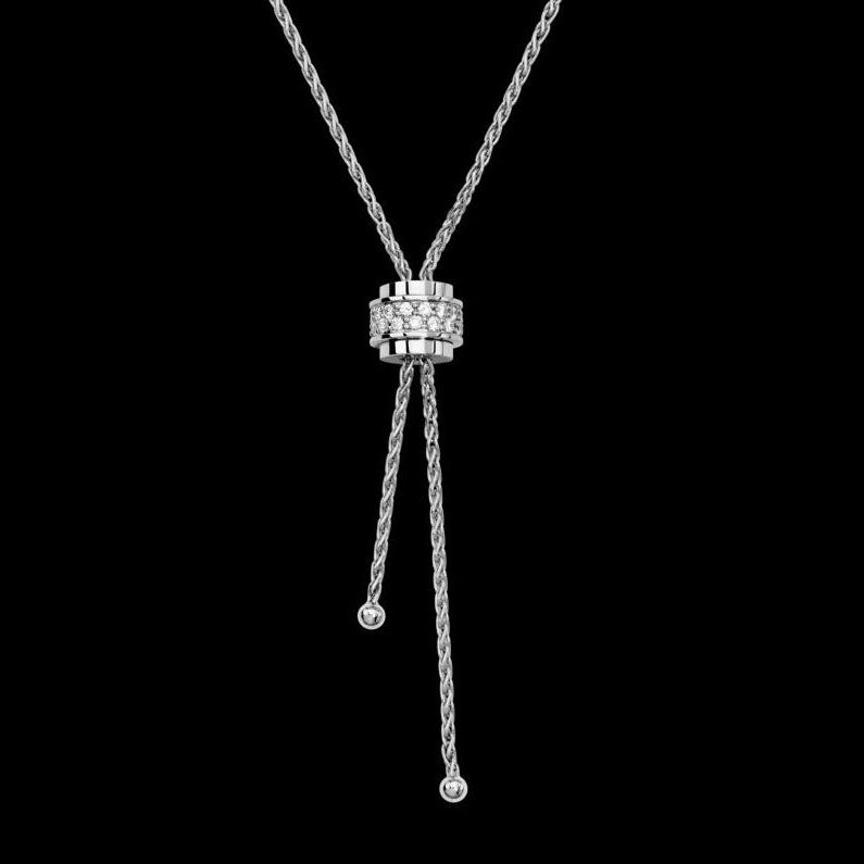 BJ-G33P0080 two-ring diamond pendant