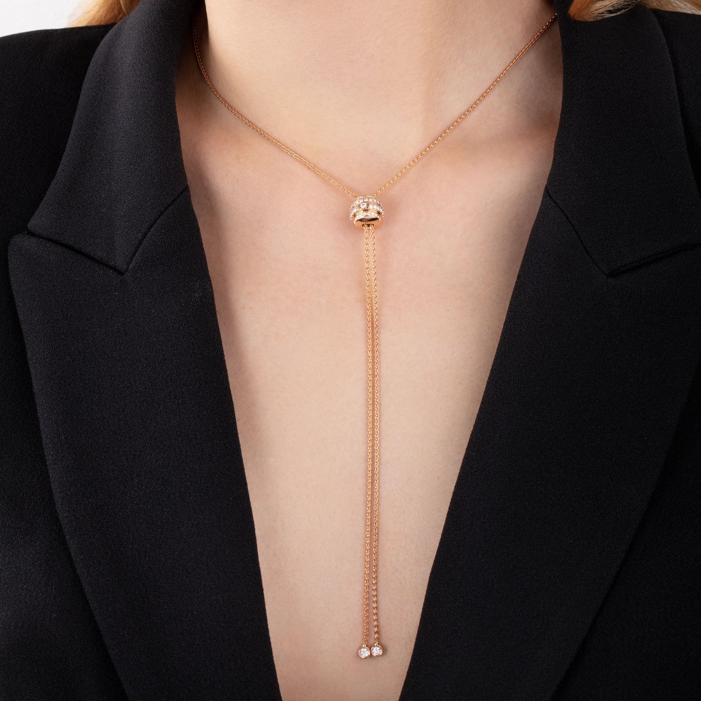 BJ-G33P0097 five-ring diamond pendant