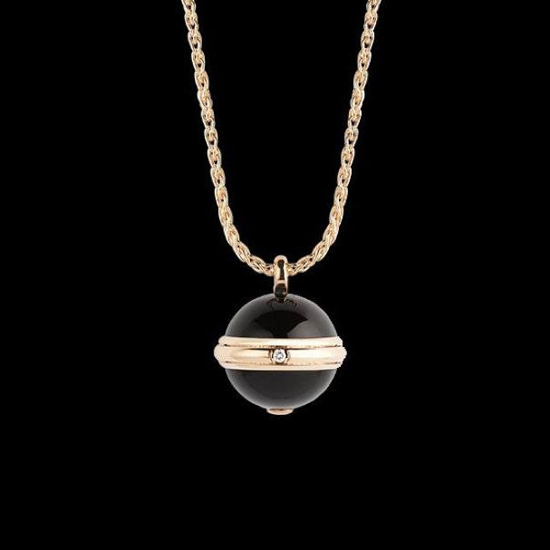 BJ-G33PA500 single diamond rotating necklace