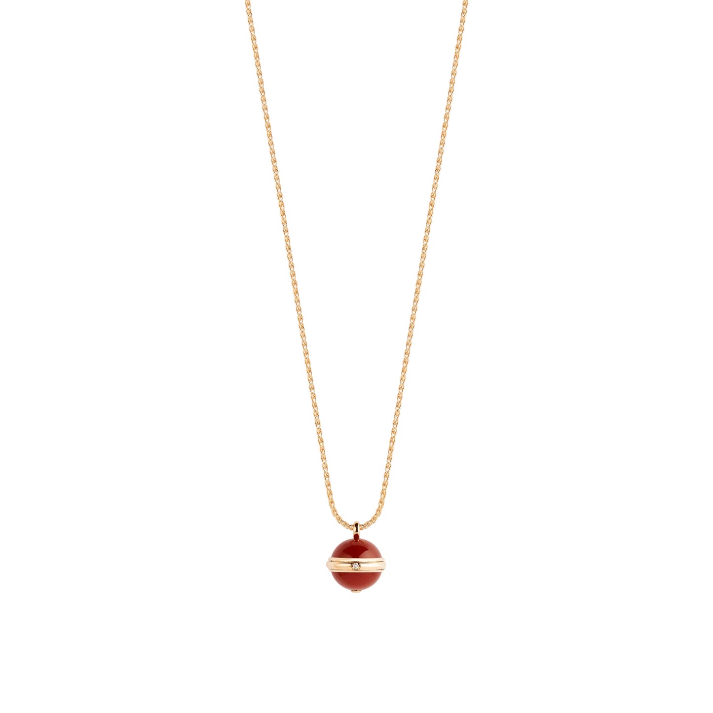 BJ-G33PA500 single diamond rotating necklace