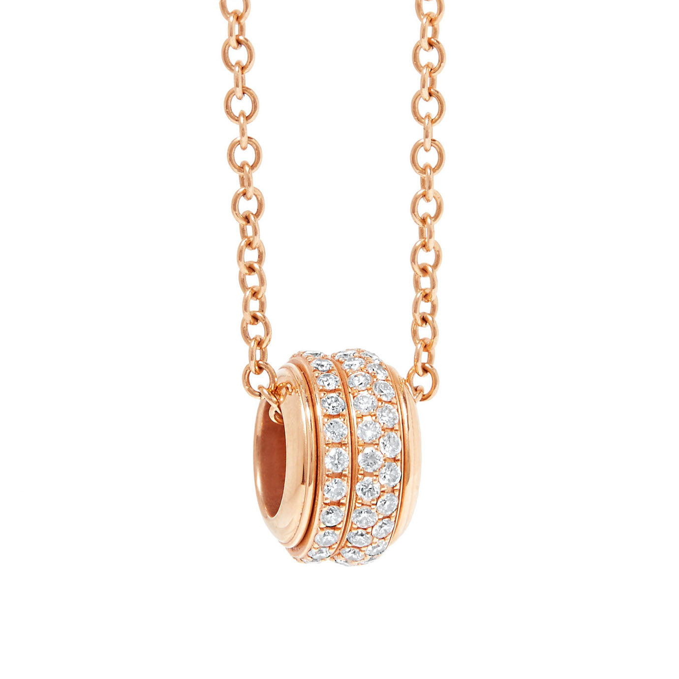 BJ-G33P0088 three-circle diamond rotating pendant