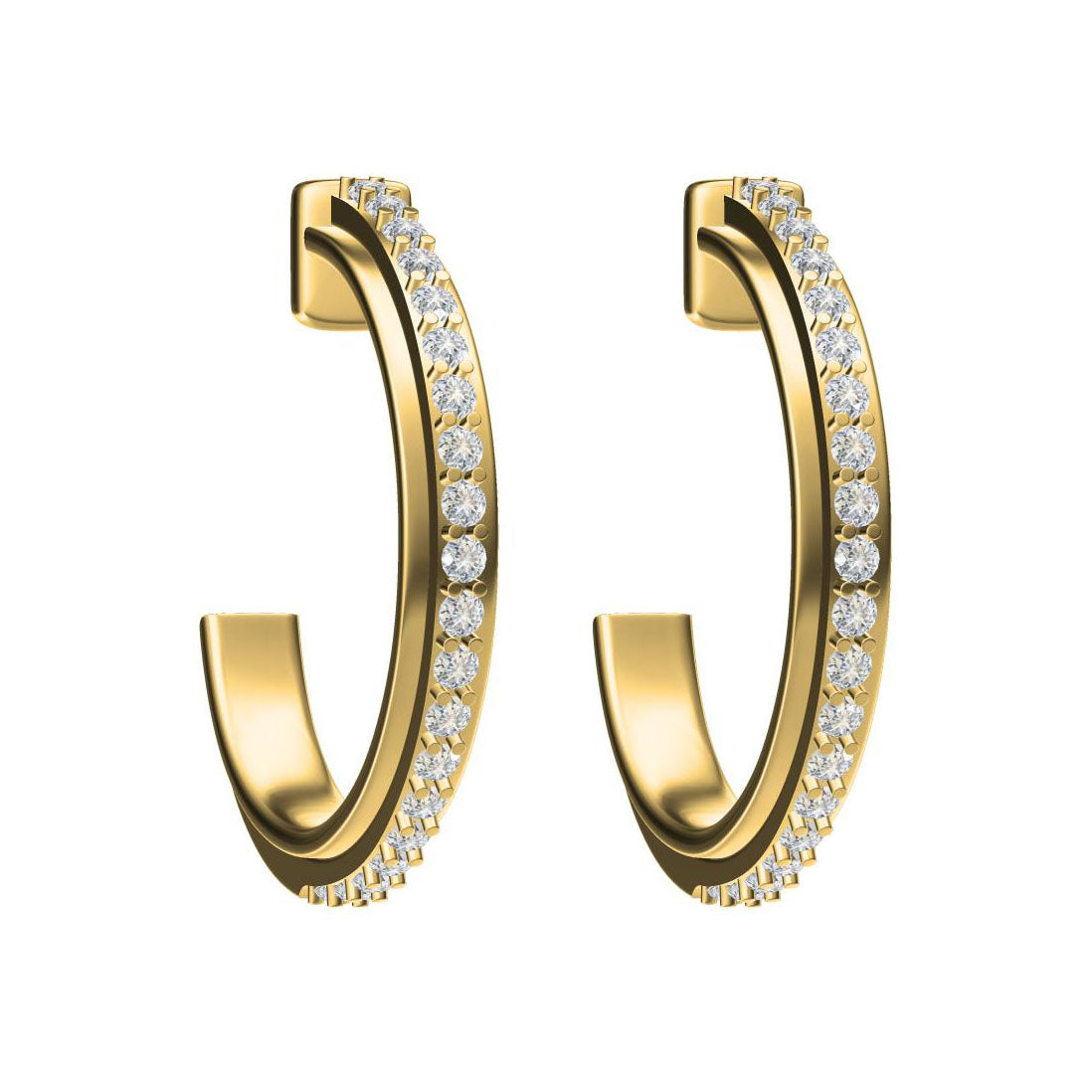 BJ-G38P5A01 half circle C-shaped earrings