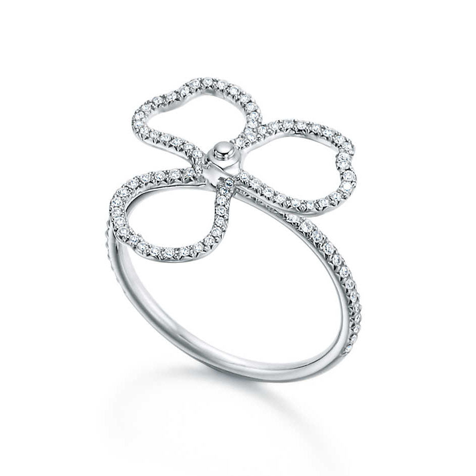TIF12688771 Large Diamond Hollow Flower Ring 10#