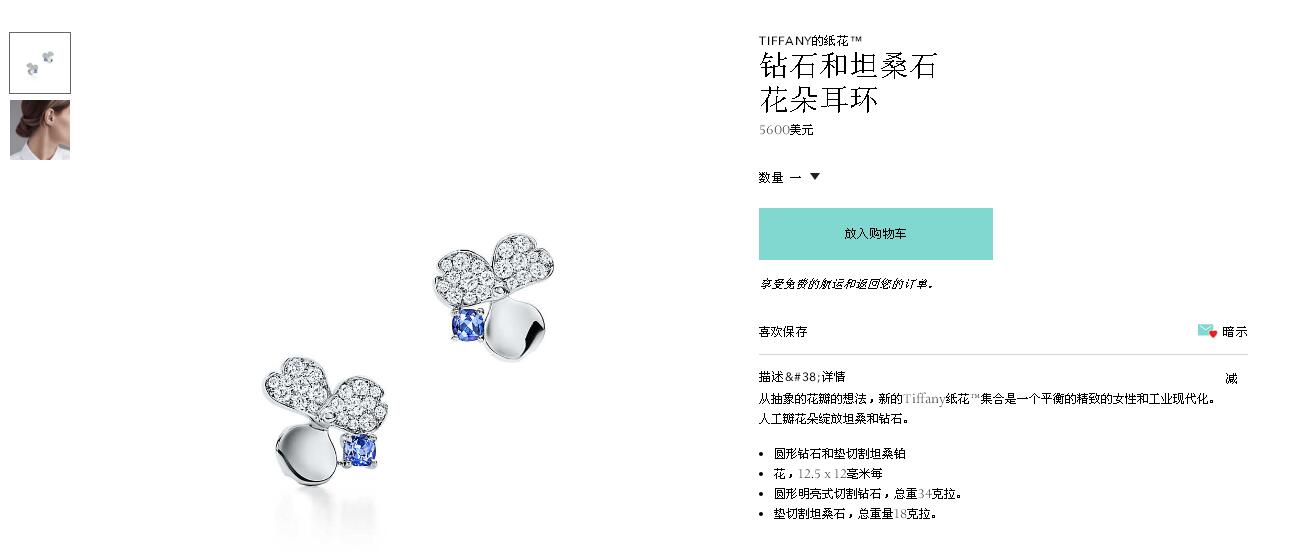 TIF26501795 Flower Rhyme Series and Tanzanite Earrings
