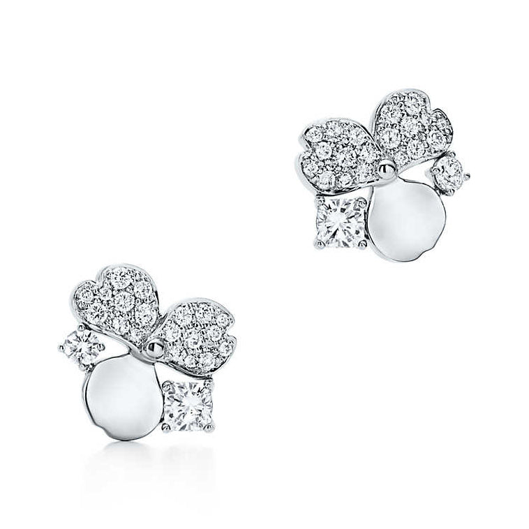 TIF88171773 Flower Rhyme Series Diamond Flower Cluster Earrings