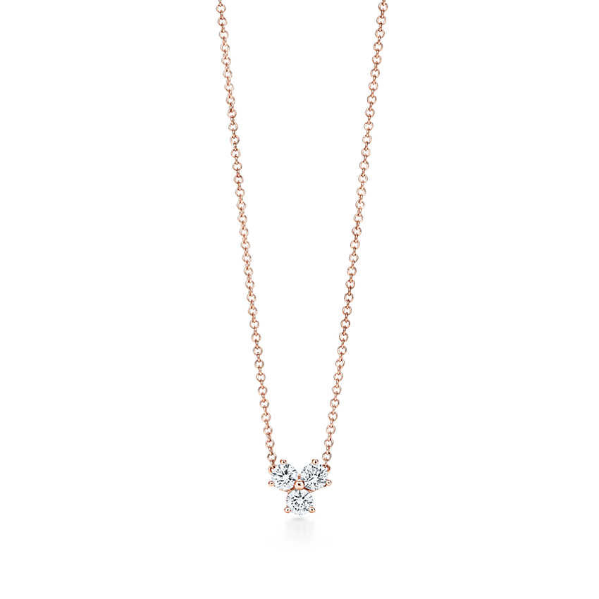 TIF60761418 three diamond chain pendant necklace
