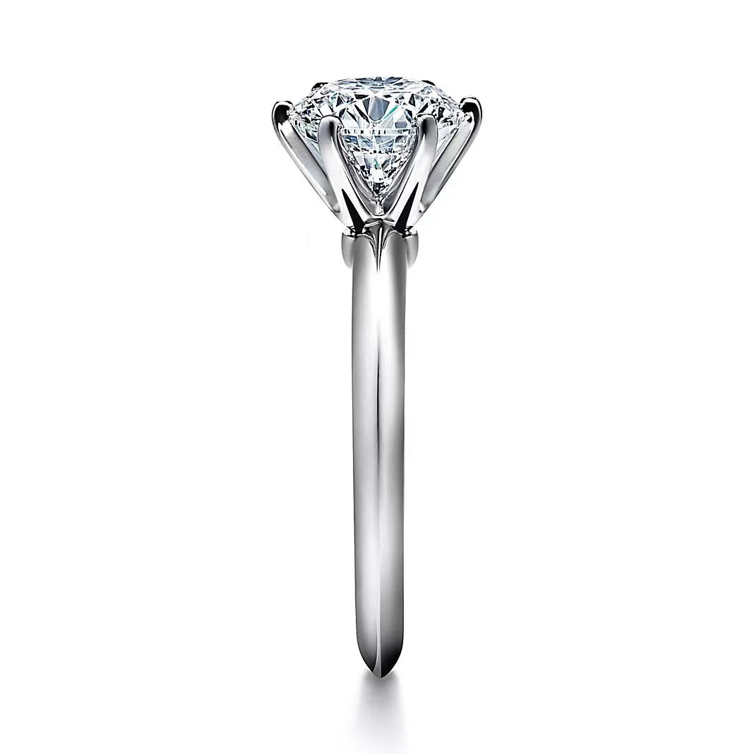 TIF-995766 Classic Herringbone Six-Prong Ring