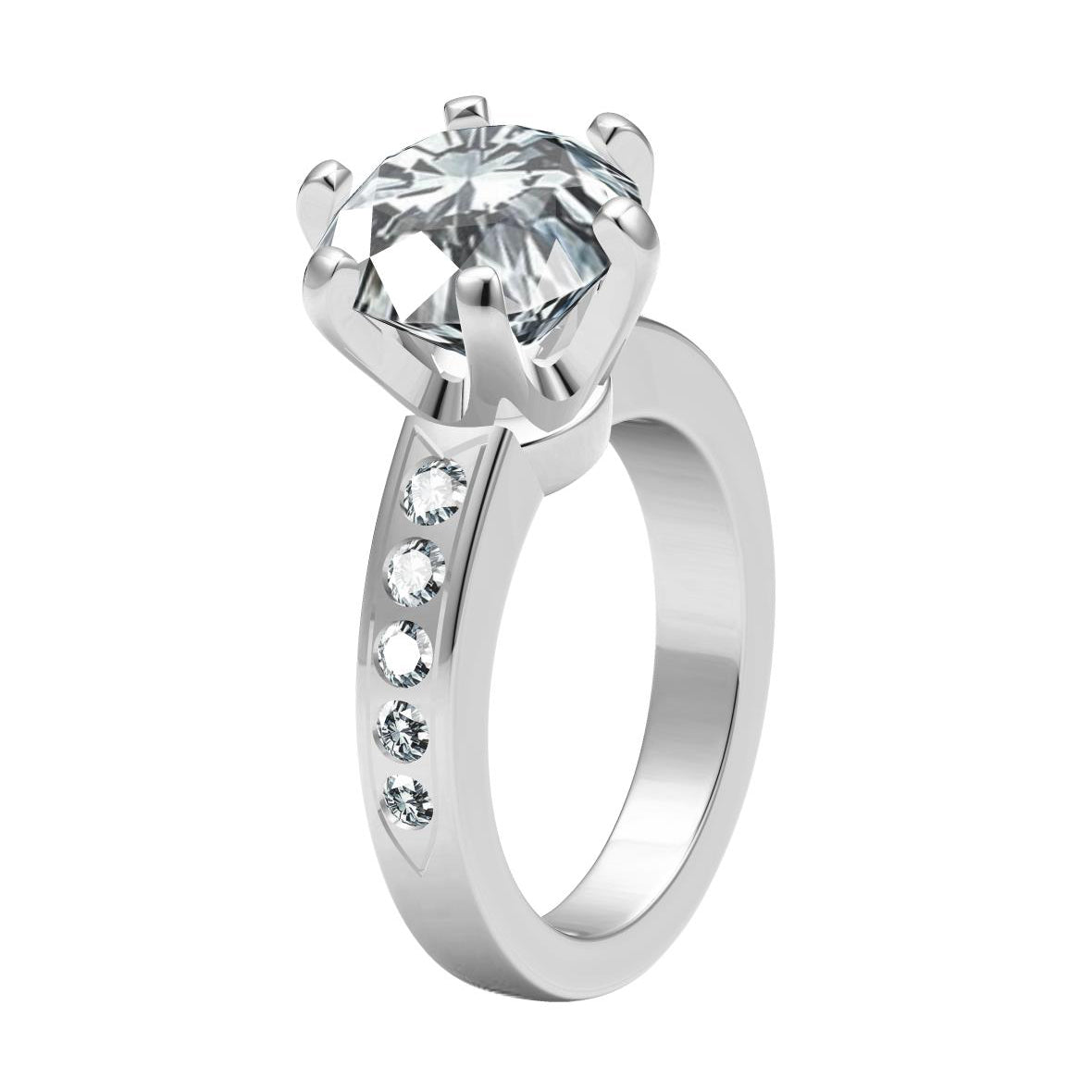 TIF83092283 six-prong half-set straight arm ring
