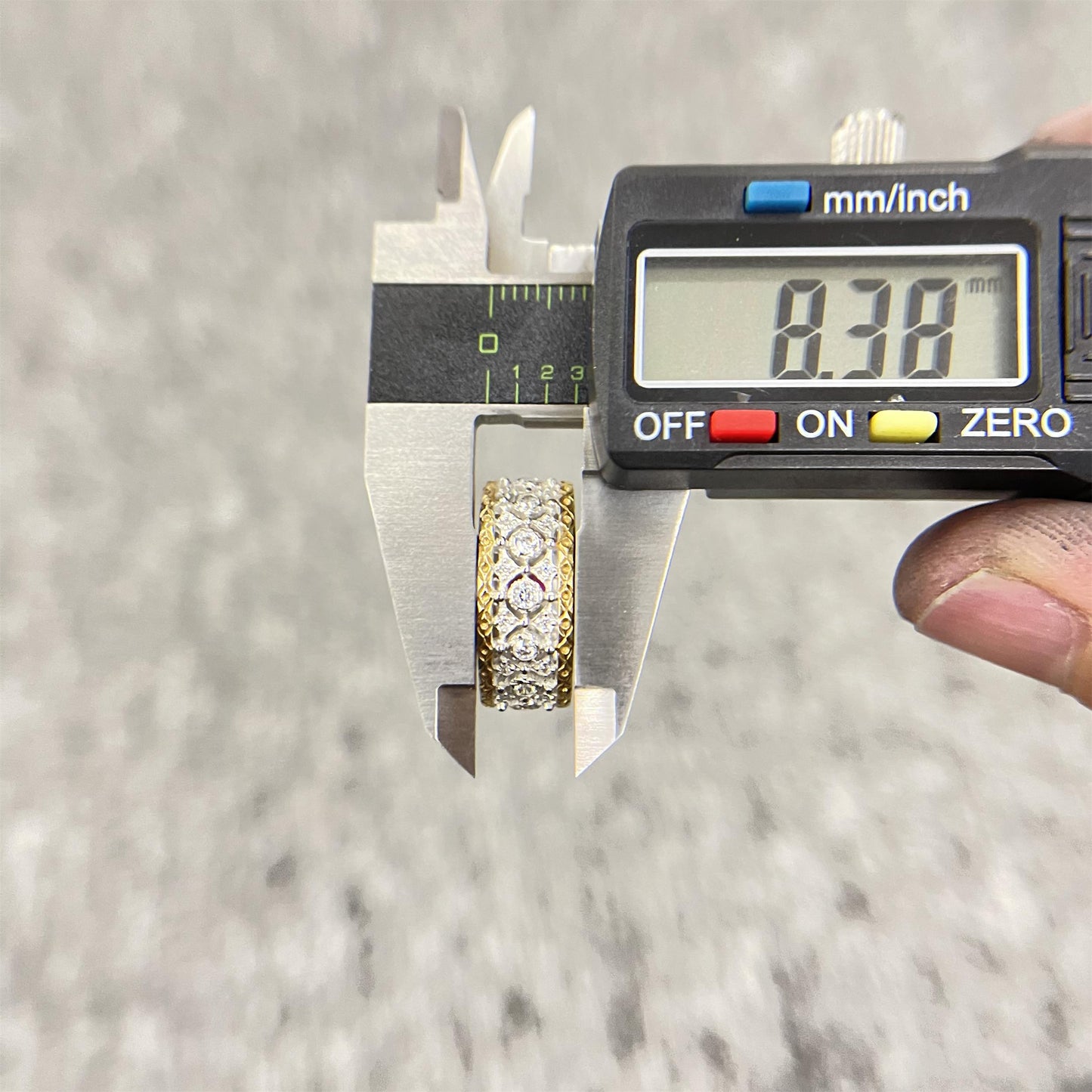 BQLT-RIN626922 color wide face straight arm ring