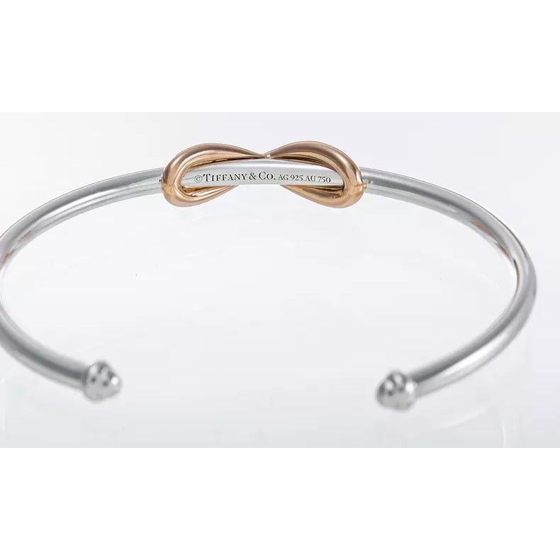 TIF81048220 light gold twisted 8-character open bracelet
