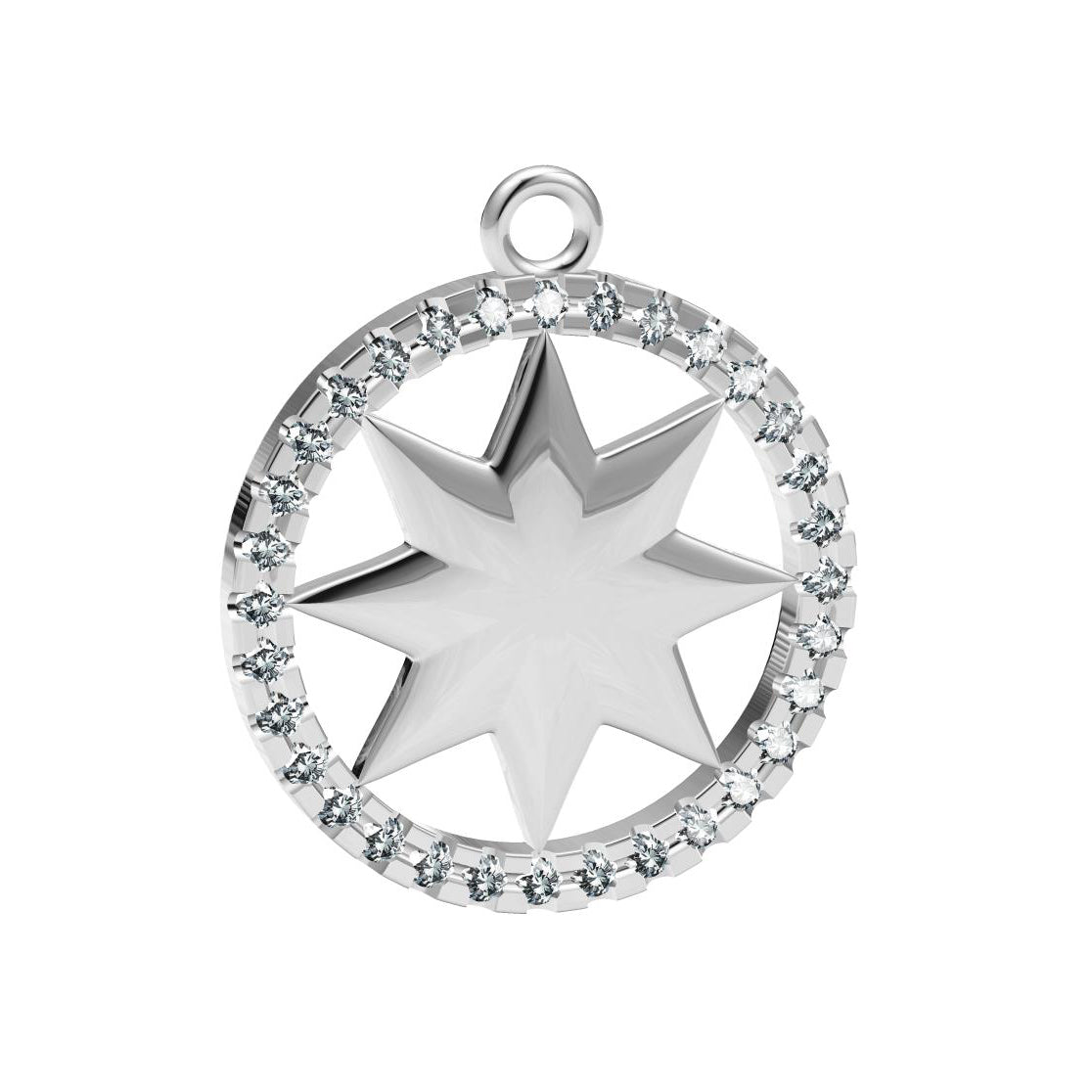 TIF3771220 Hundred Pointed Star Surround Stone Pendant