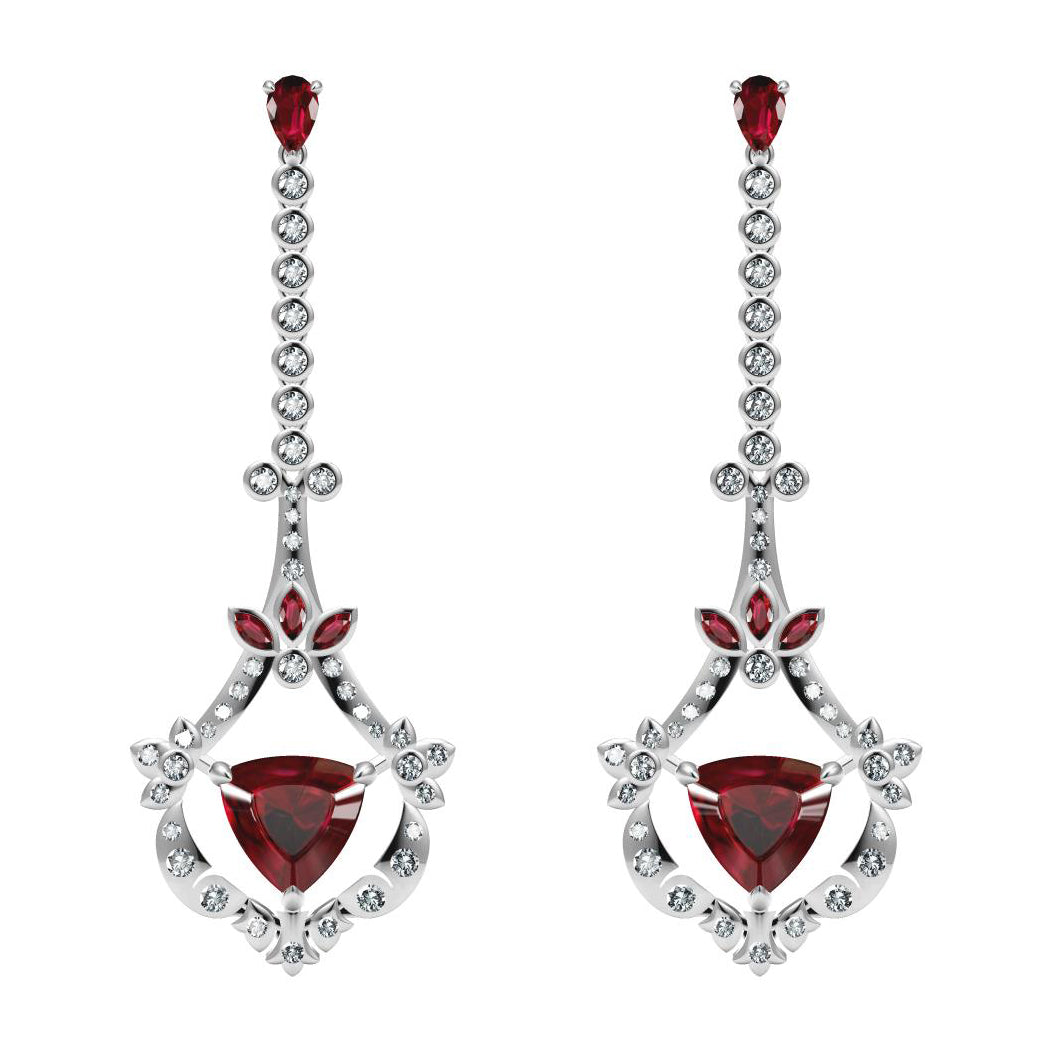 TIF33334060 triangular stone earrings