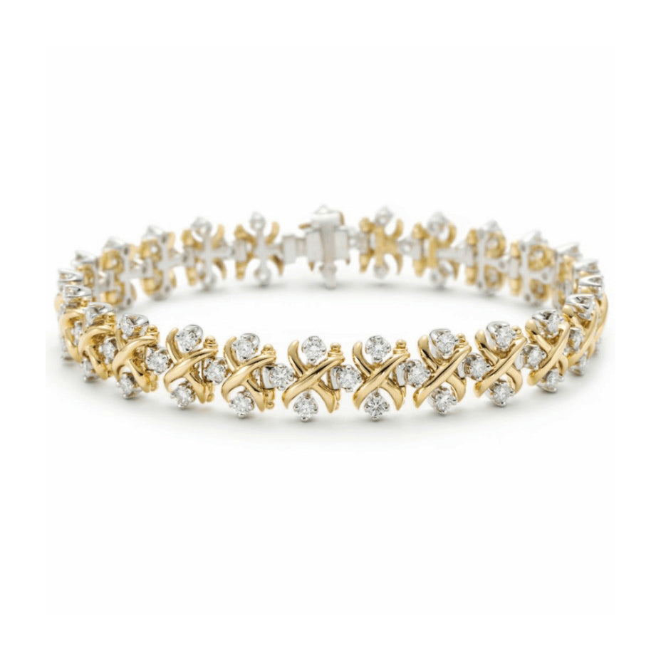 TIF49237012Lynn cross four diamond bracelet