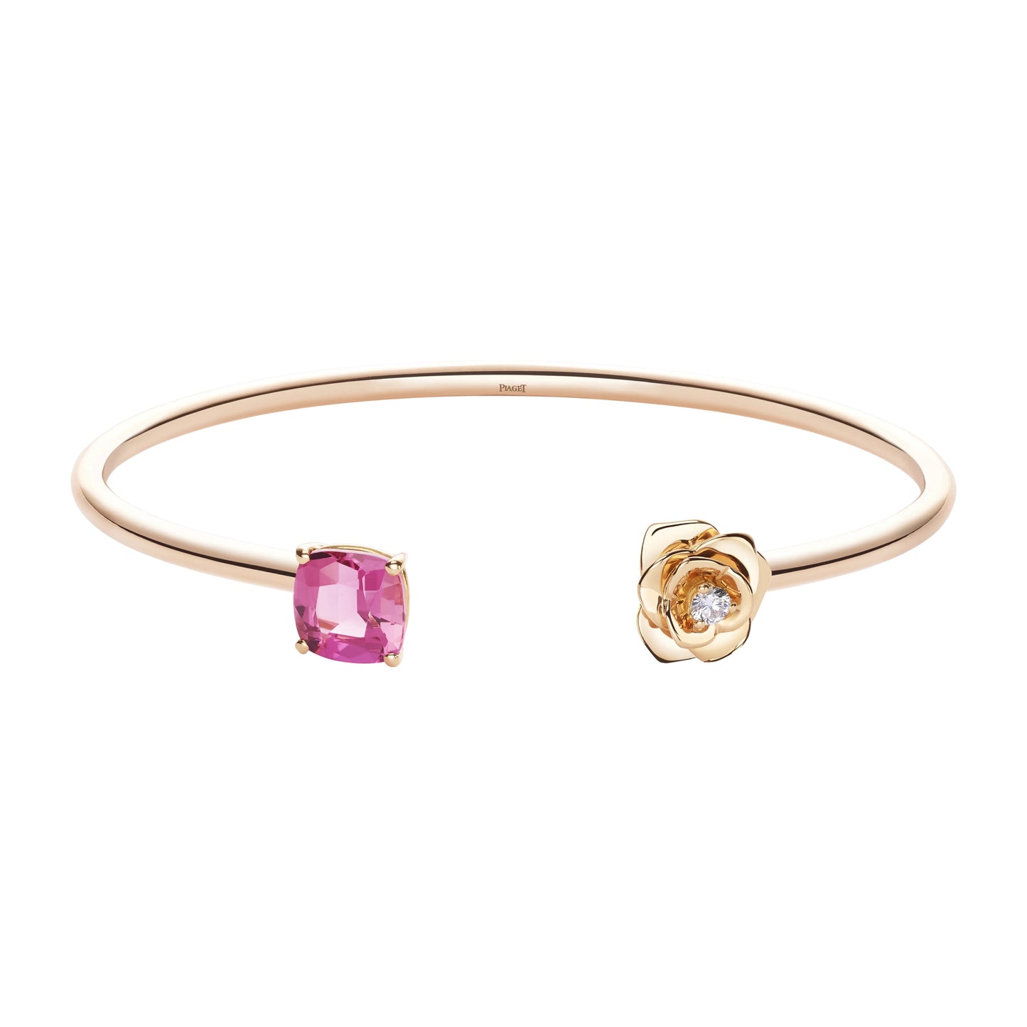 BJ-G36U5600 octagonal colored treasure small three-leaf simple overlapping flower opening bracelet