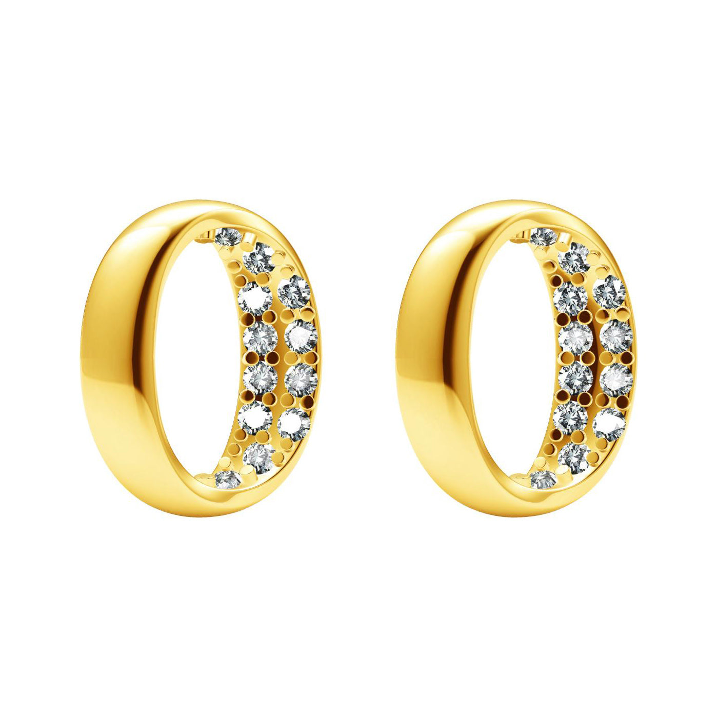 TIF64589855 diamond egg-shaped hoop earrings