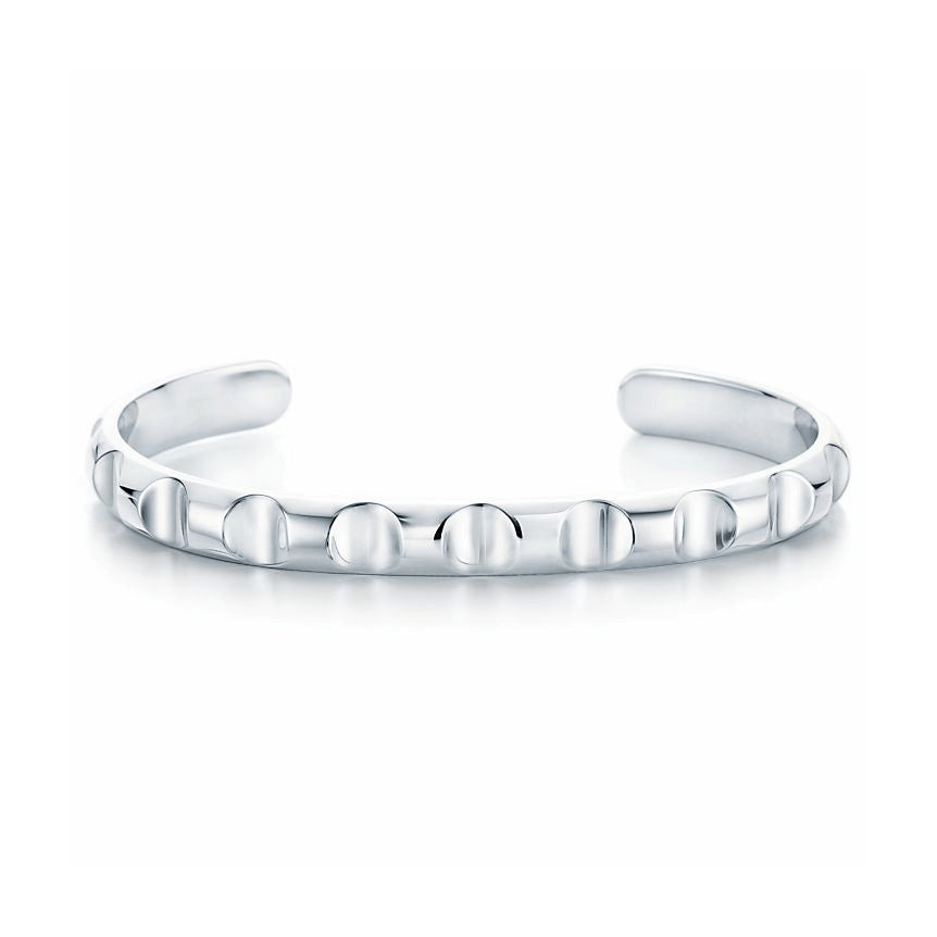 TIF31808180 narrow version light gold egg pit open bracelet
