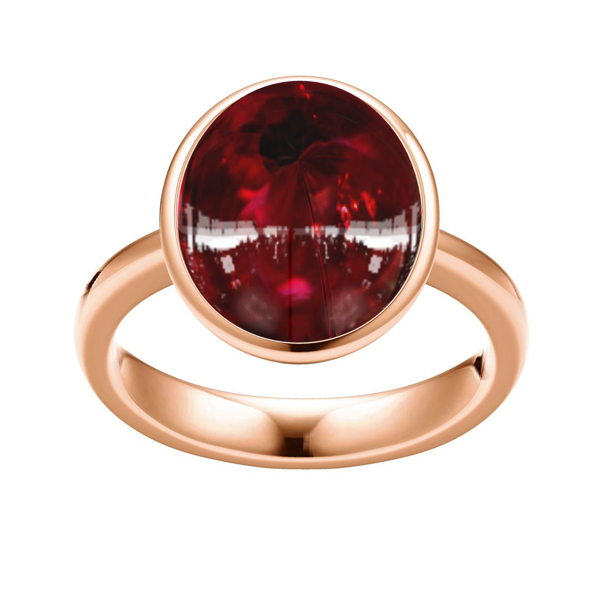 TIF17979663 bezel-set egg-shaped light gold straight arm ring