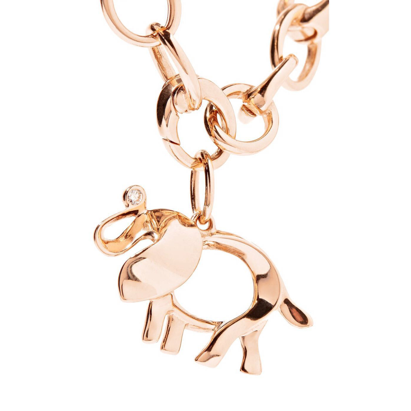 TIF49220358 single diamond elephant bracelet