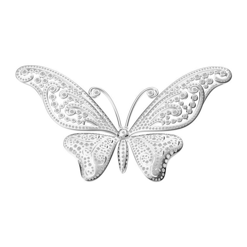 TIF2199959 diamond butterfly brooch