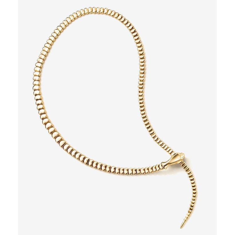 TIF60116249 light gold snake necklace