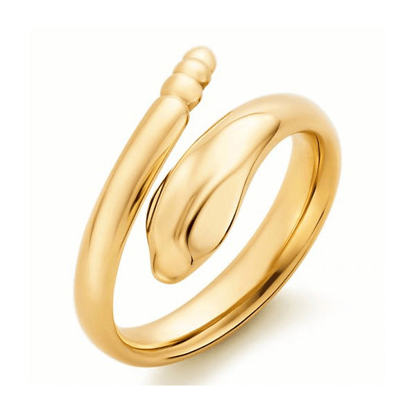 TIF51926514 light gold snake ring