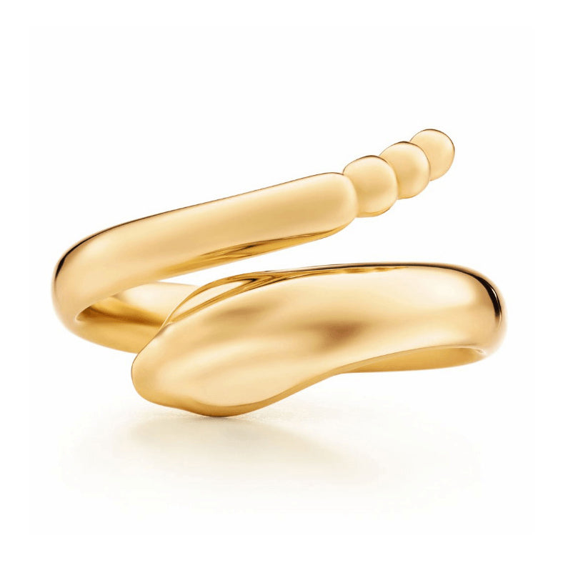 TIF51926514 light gold snake ring