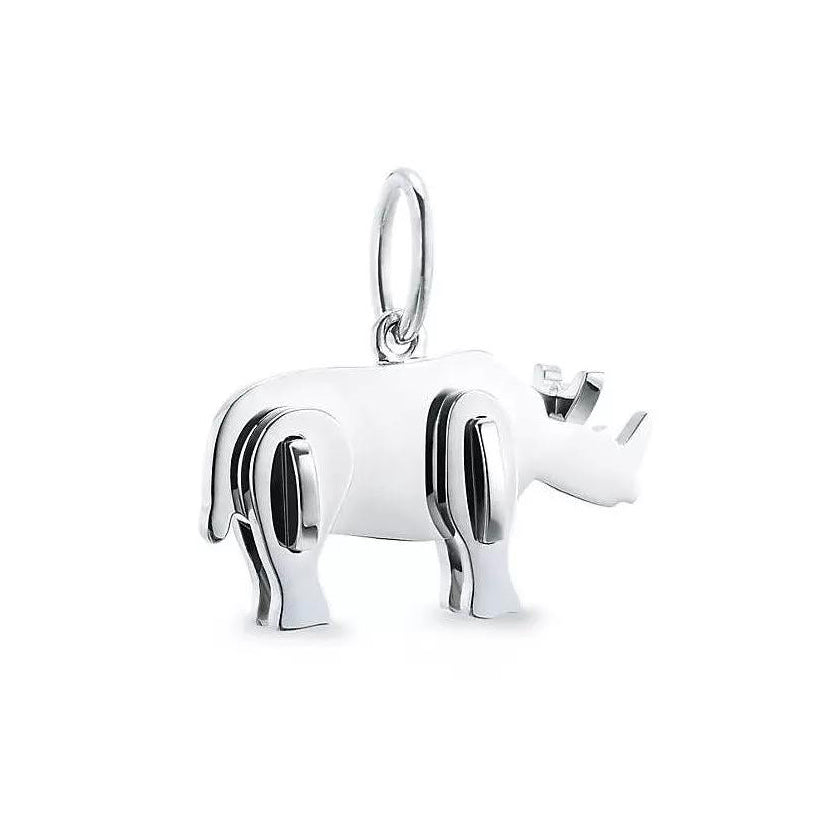 TIF64186698 Rhino light gold pendant
