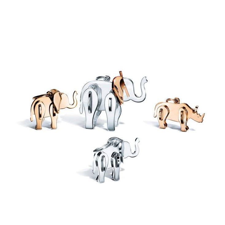 TIF64186698 Rhino light gold pendant
