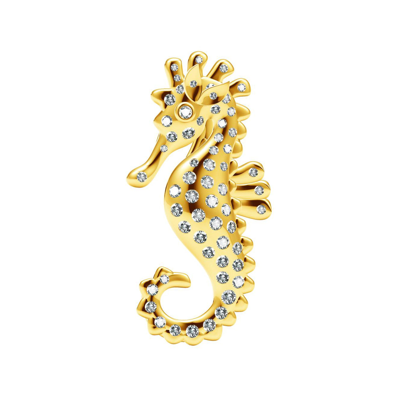 TIF89516570 full diamond seahorse pendant