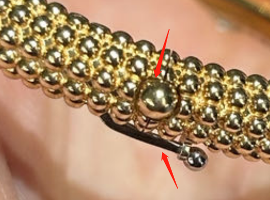 VCARP0X200 light gold beads 5 row bracelet 16#