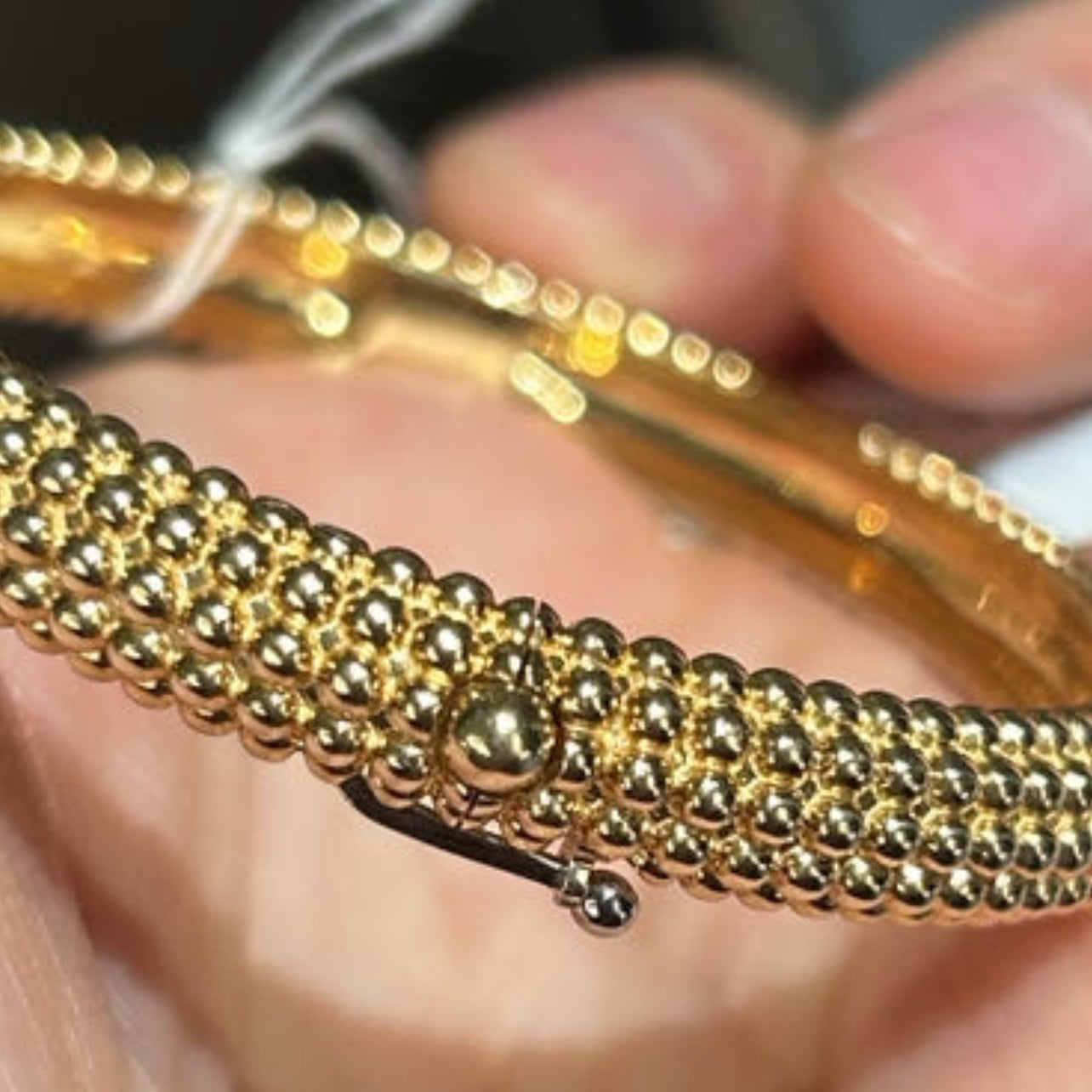 VCARP0X200 light gold beads 5 row bracelet 16#