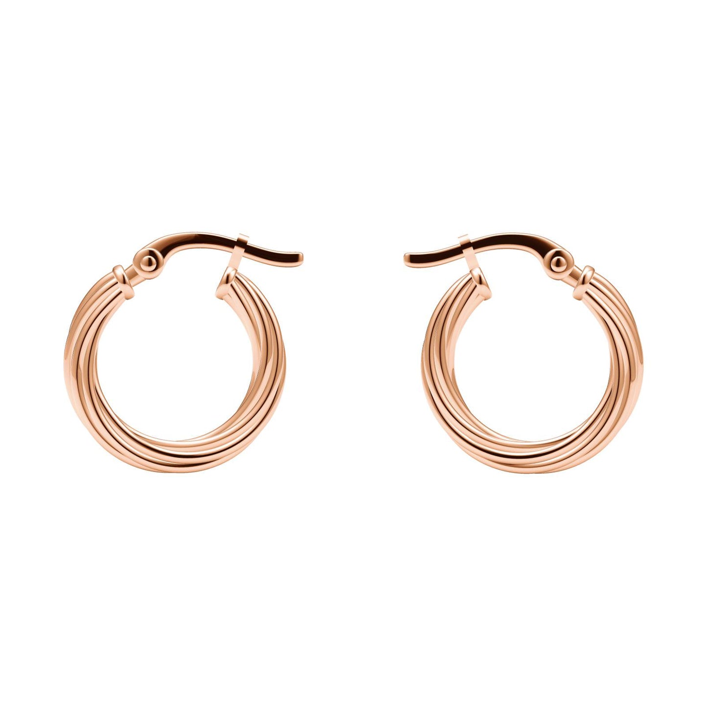 TIF72613148 light gold twisted rope earrings