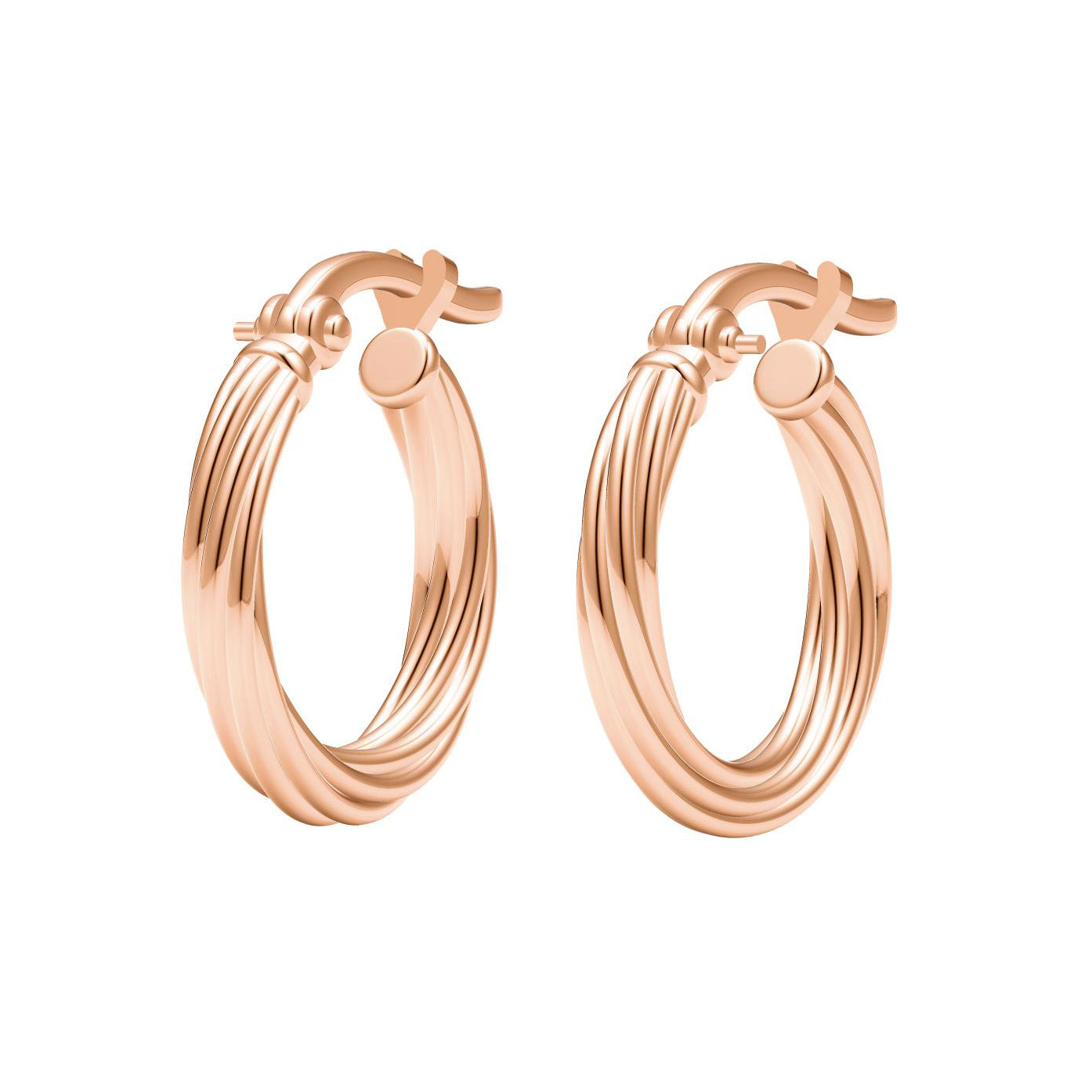 TIF72613148 light gold twisted rope earrings