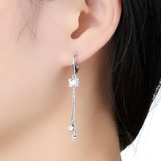 TIF18377236 square diamond long earrings