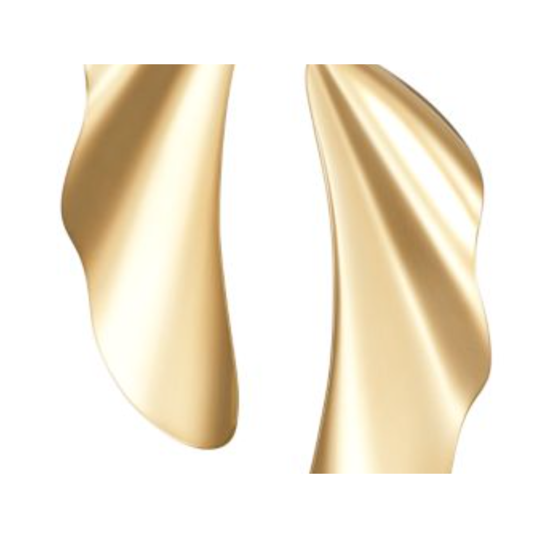 TIF-60763895 Light Gold Water Wave Tide Earrings