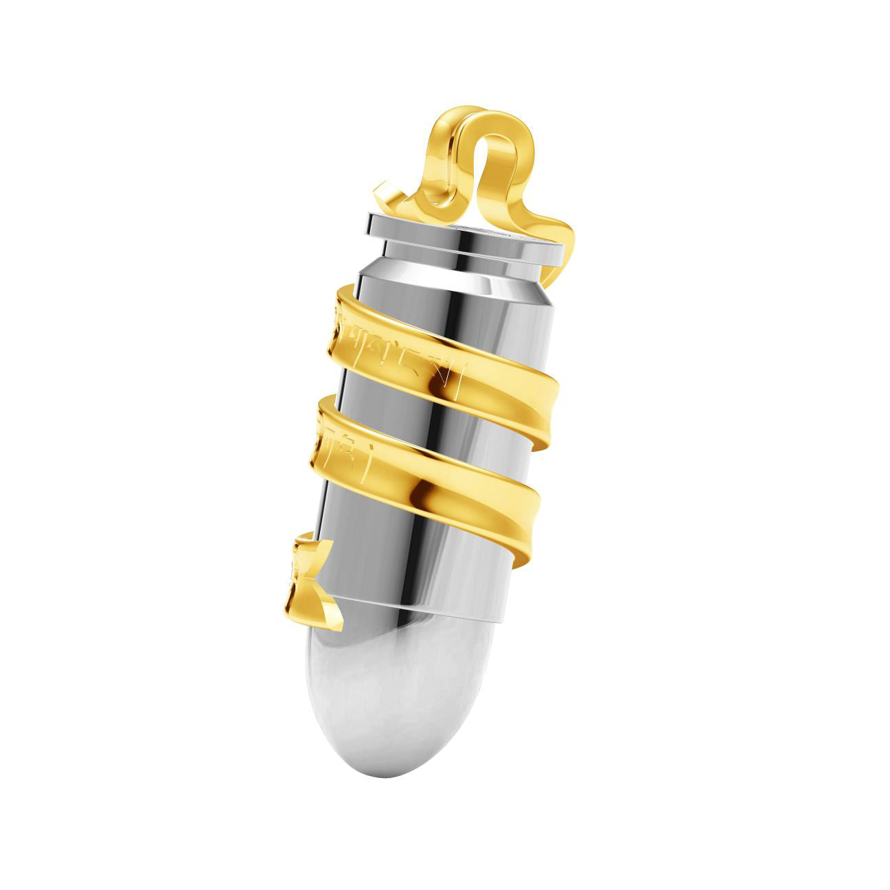 TIF15012168 anti-war light gold ribbon bullet pendant