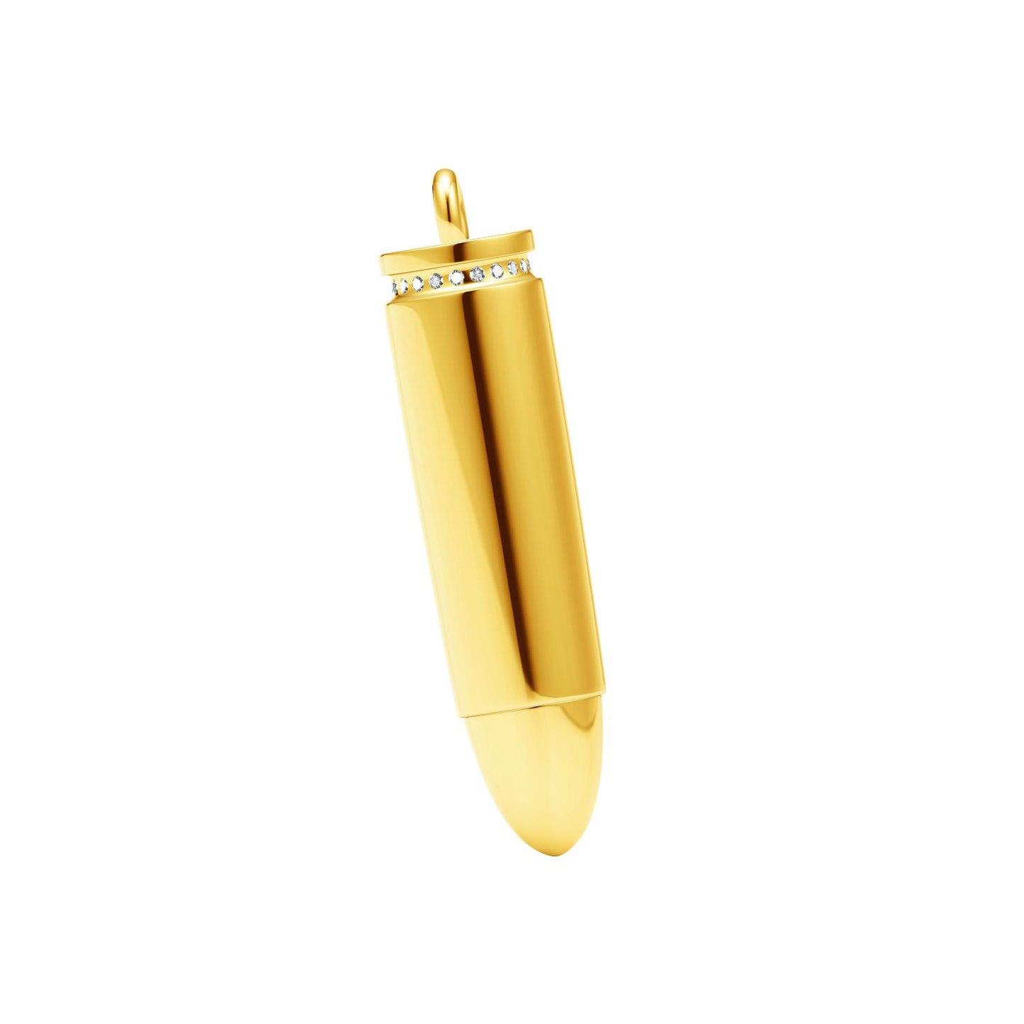 TIF68914861 anti-war diamond bullet pendant