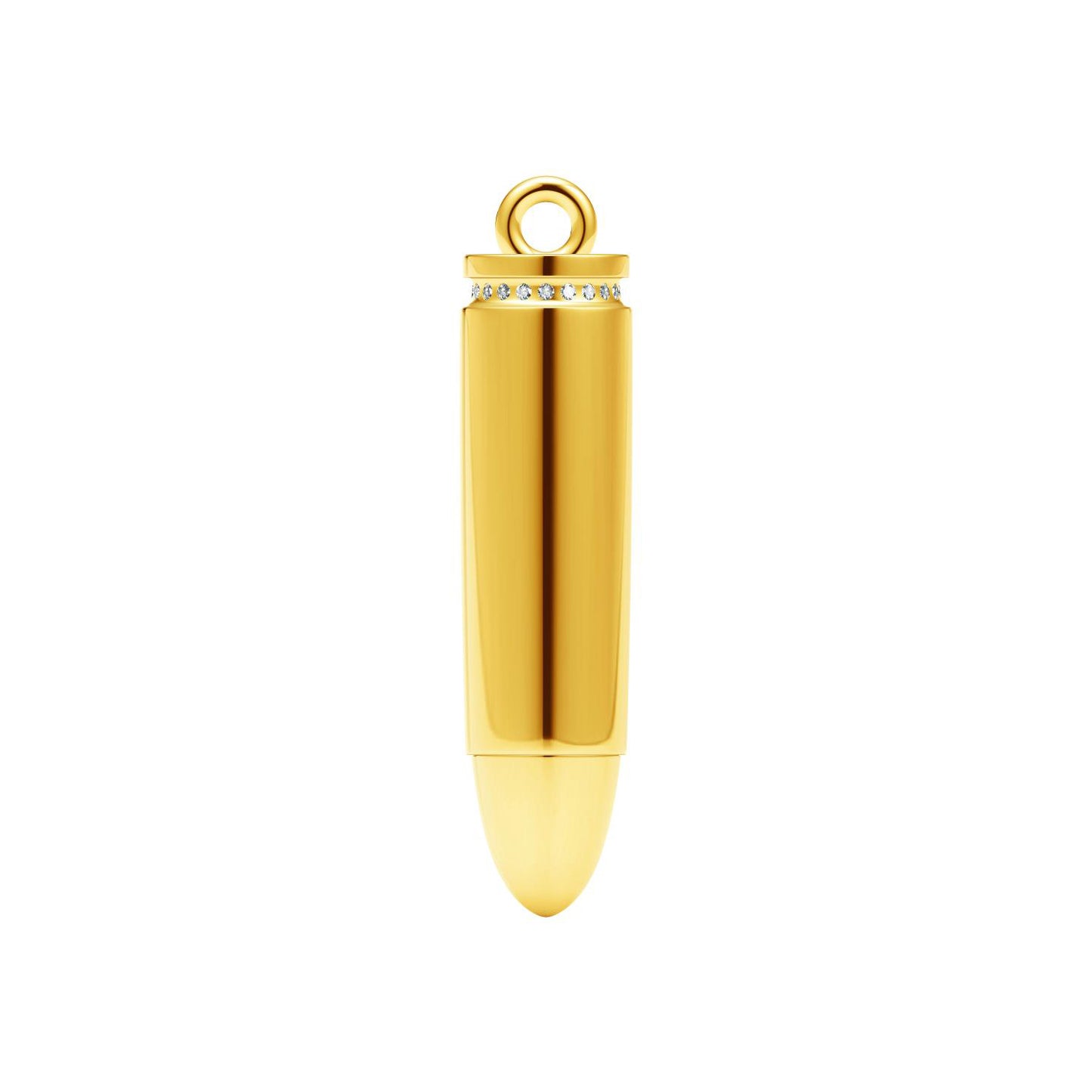 TIF68914861 anti-war diamond bullet pendant